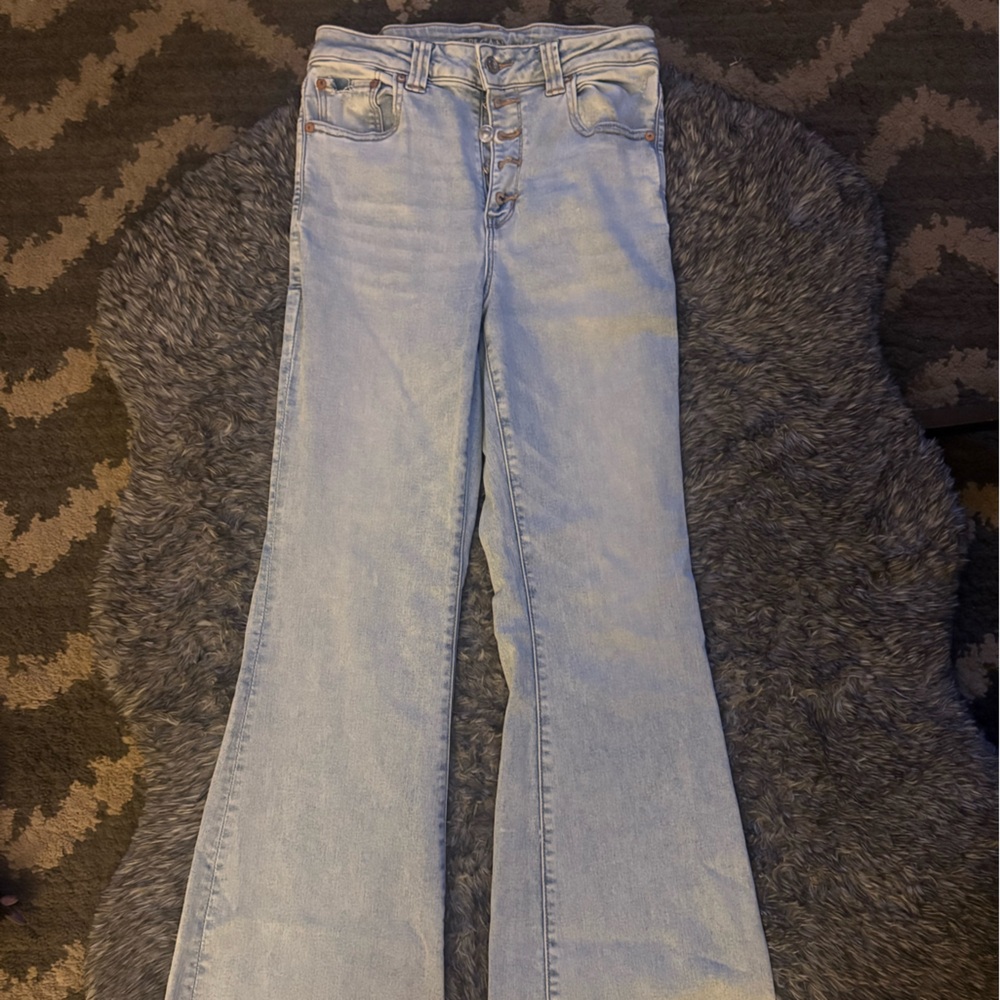 American Eagle Outfitters Light Wash Straight Leg Jeans
